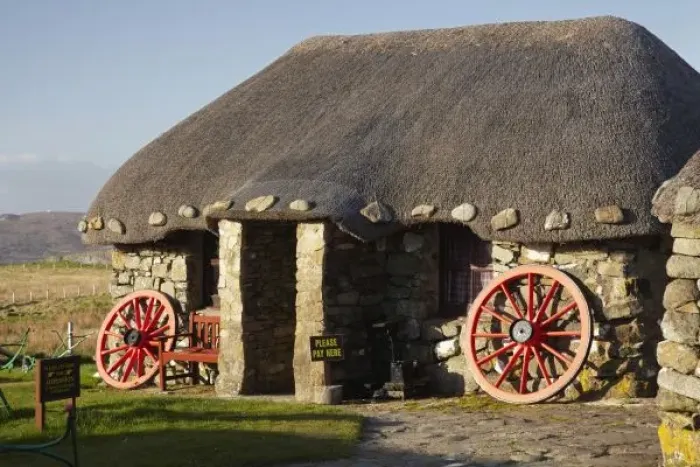 Framed Print : The Skye Museum of Island Life, near Duntulm, Isle of Skye, Scotland, United Kingdom
