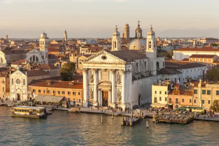 Framed Print : Skyline from above with Gesuati in front. Venice. Italy Framed Print : Skyline from above with Gesuati in front. Venice. Italy