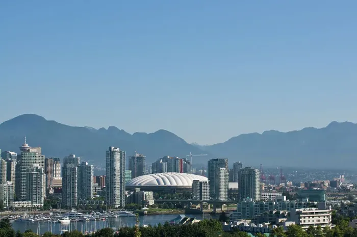 Framed Print : Skyline of Vancouver, BC, Canada