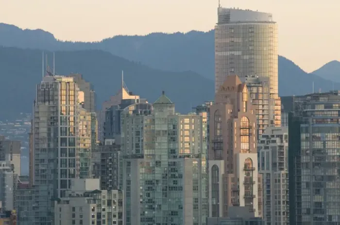 Framed Print : Skyline of Vancouver, BC, Canada