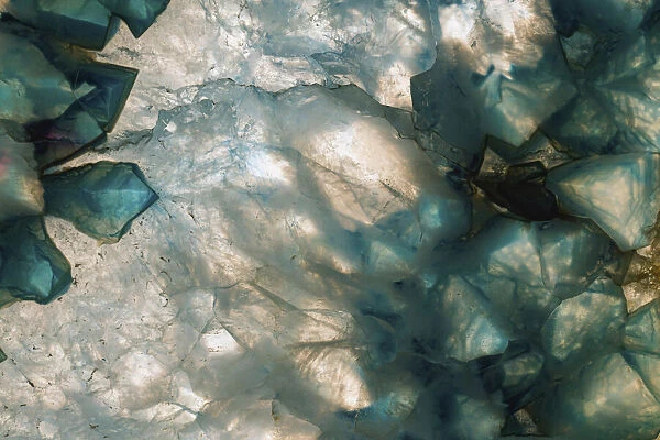 Sliced rock crystals of a geode