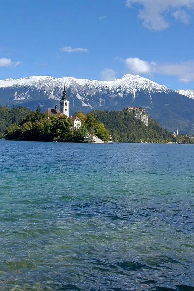 05. Slovenia, Bled, Lake Bled, Bled Island, Bled Castle and Julian Alps