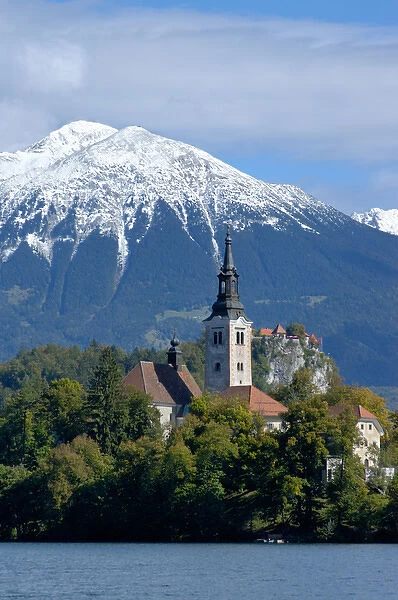 05. Slovenia, Bled, Lake Bled, Bled Island, Bled Castle and Julian Alps
