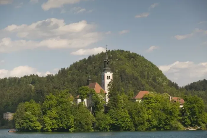 Framed Print : SLOVENIA-GORENJSKA-Bled: Lake Bled Island Church Framed Print : SLOVENIA-GORENJSKA-Bled: Lake Bled Island Church