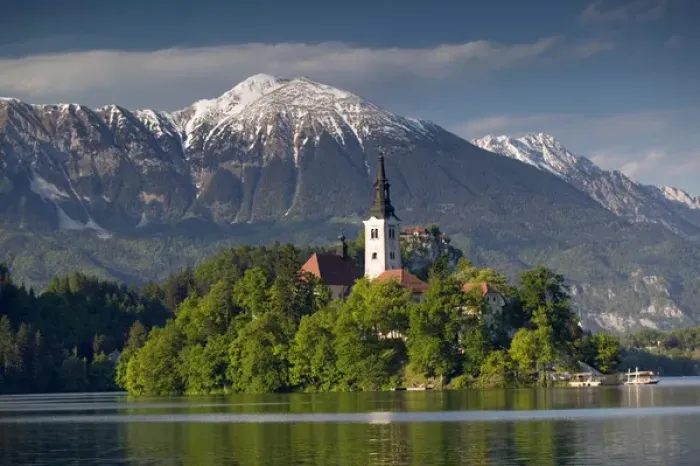 Framed Print : SLOVENIA-GORENJSKA-Bled: Lake Bled Island Church