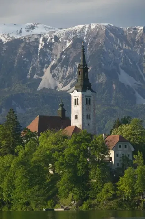 Framed Print : SLOVENIA-GORENJSKA-Bled: Lake Bled Island Church