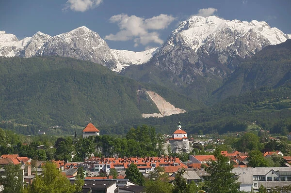 SLOVENIA-GORENJSKA-Kamnik: Town View & Kamnik Savinja Alps