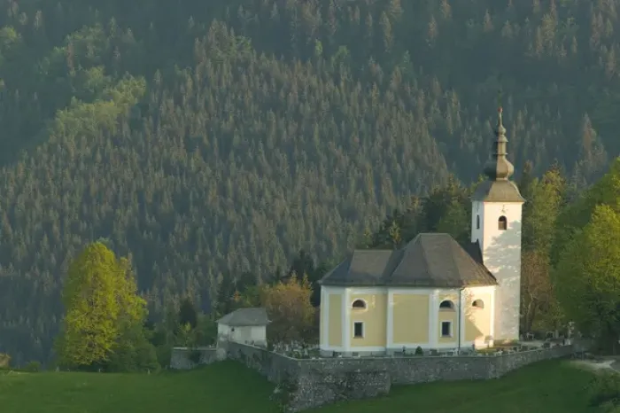 Framed Print : SLOVENIA-GORENJSKA-Sorica: Jelovica Hills Landscape / Town Church Framed Print : SLOVENIA-GORENJSKA-Sorica: Jelovica Hills Landscape / Town Church