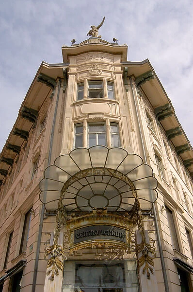 05. Slovenia, Ljubljana, Art Nouveau awning on Centromerkur department store 