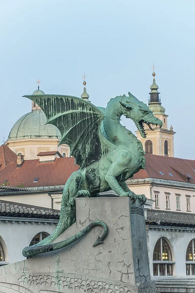 Slovenia, Ljubljana, Dragon Bridge