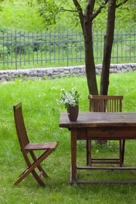 Framed Print : SLOVENIA, PRIMORSKA, Spodnja Idrija: Table on Grounds of 14th Century Hotel Kendov Dvorec