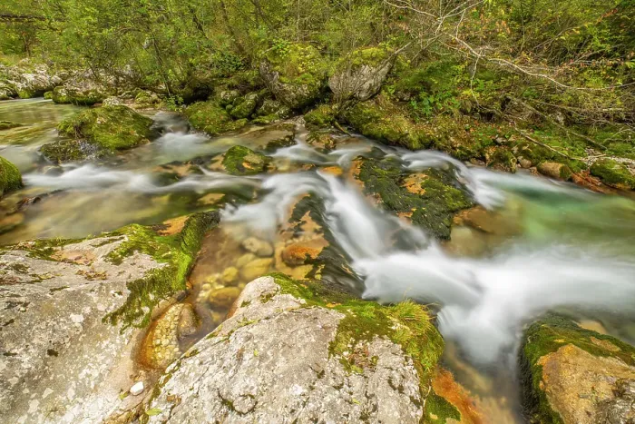 Framed Print : Slovenia, Triglav National Park, Soca River. Scenic with rocky stream. ©Cathy & Gordon Illg  /  Jaynes Gallery  /  DanitaDelimont.com