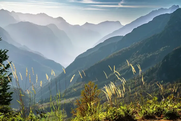 Framed Print : Slovenia, Triglav National Park. Landscape with Julian Alps. ©Cathy & Gordon Illg  /  Jaynes Gallery  /  DanitaDelimont.com