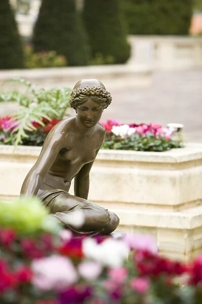 Small sculpture at the Palace and fortress museums of Monte-Carlo in Monaco. Coastline