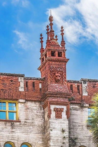 Small tower details Town Hall, St. Augustine, Florida. Originally Alcazar Hotel founded 1888