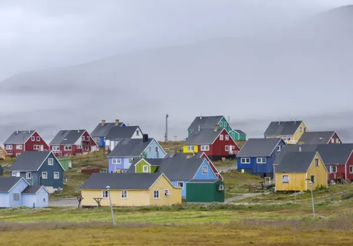 Framed Print : The small town Narsaq in the South of Greenland. America, North America, Greenland Framed Print : The small town Narsaq in the South of Greenland. America, North America, Greenland