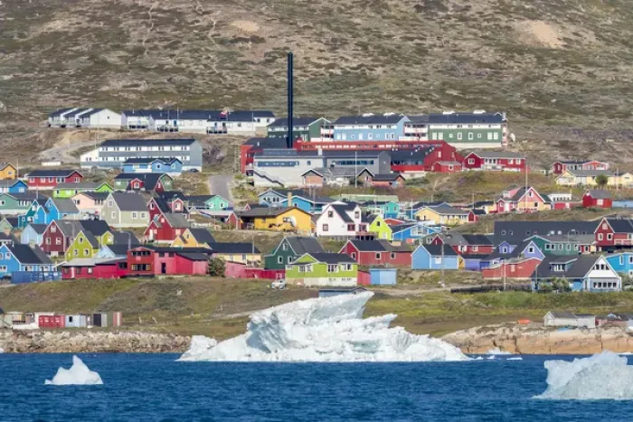Framed Print : The small town Narsaq in the South of Greenland. America, North America, Greenland Framed Print : The small town Narsaq in the South of Greenland. America, North America, Greenland