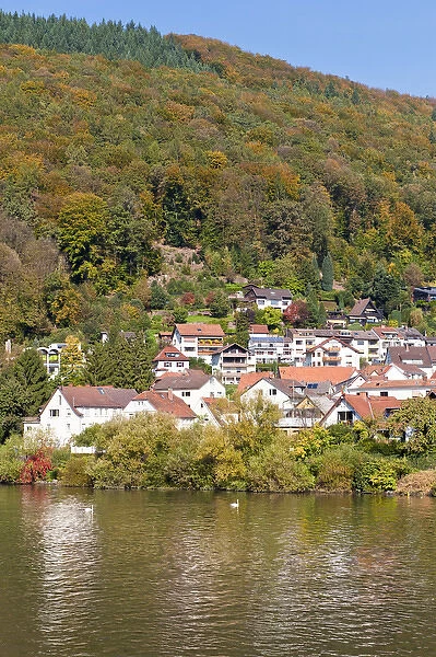 Small town on the Neckar River, Germany