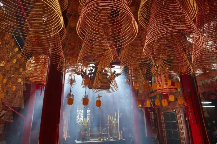 Framed Print : Smoke and incense coils, inside Ong Pagoda, Can Tho, Mekong Delta, Vietnam Framed Print : Smoke and incense coils, inside Ong Pagoda, Can Tho, Mekong Delta, Vietnam
