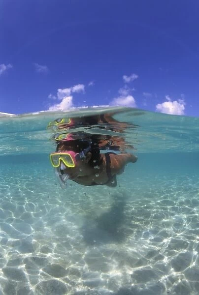 Snorkeling in the blue waters of the Bahamas. (MR)