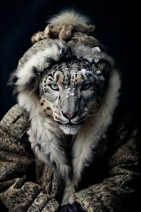 Framed Print : Snow leopard dressed warmly in robe. ©Jim Zuckerman / Jaynes Gallery / DanitaDelimont.com Framed Print : Snow leopard dressed warmly in robe. ©Jim Zuckerman / Jaynes Gallery / DanitaDelimont.com