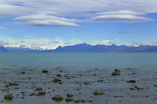 Snow mountain with Lago Viedma, National Park Los Glaciares, El Chalten, Patagonia