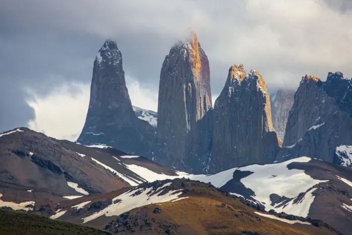 Framed Print : These are the source for the name of the park- the towers, or Torres of Paine