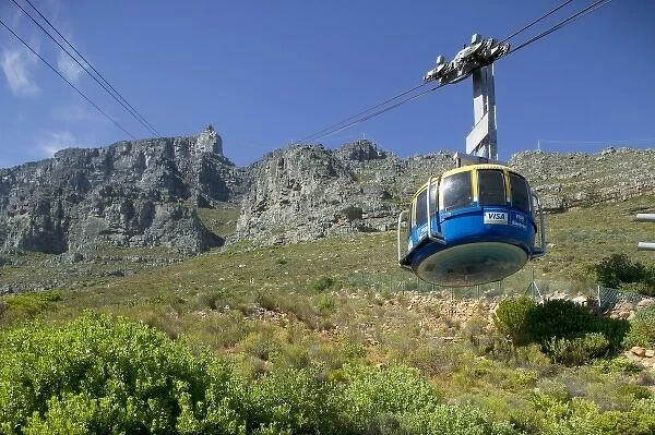 South Africa, Cape Town, Table Mountain National Park, Cable Car to summit of Table