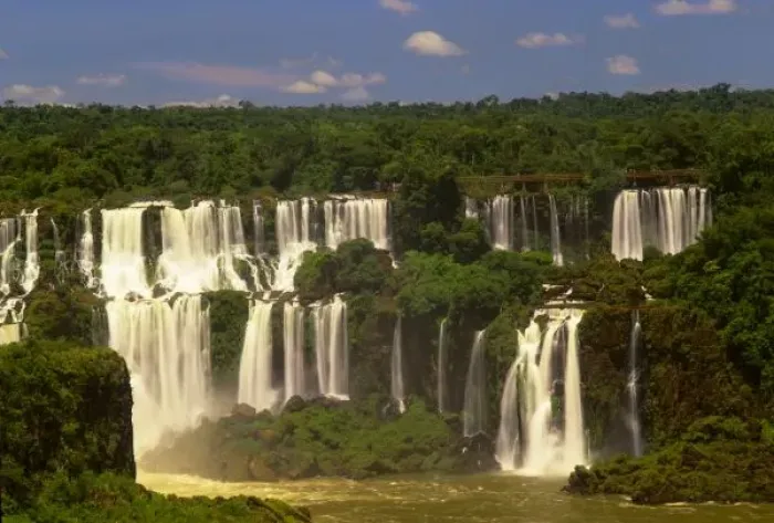 Framed Print : South America, Argentina, Brazil, Igwacu Falls, Igwazu Falls. The Mosquertos (Musketeers)