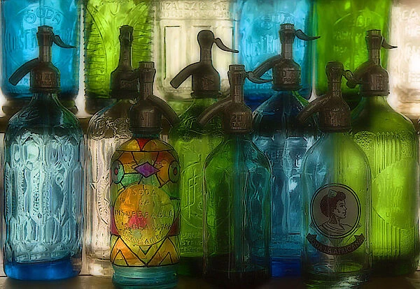 South America, Argentina, Buenos Aires. Artistic Orton-style image of colorful glass