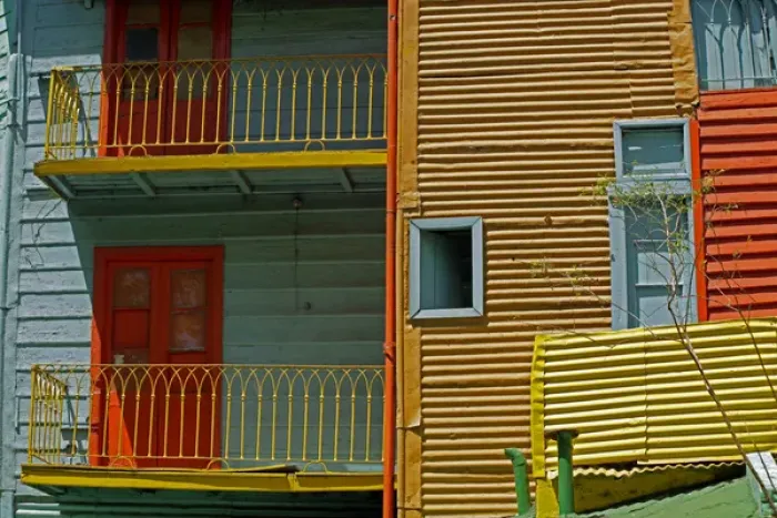 Framed Print : South America, Argentina, Buenos Aires. Colorful architecture of La Boca neighborhood