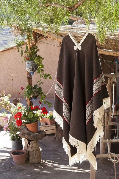 South America, Argentina, Province Salta, Seclantas - Poncho, handmade out of sheep wool