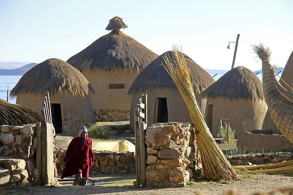 South America, Bolivia, Huatajata. Andean Eco-Village of Inca Utama on Lake Titicaca