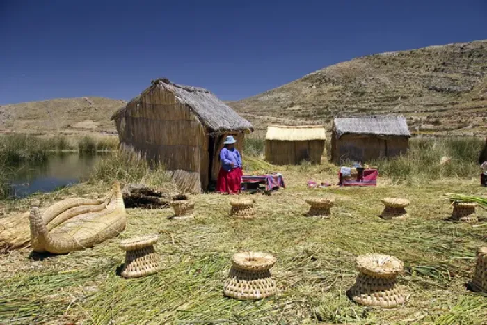 Framed Print : South America, Bolivia, Lake Titicaca. Uros floating reed islands of Lake Titicaca Framed Print : South America, Bolivia, Lake Titicaca. Uros floating reed islands of Lake Titicaca