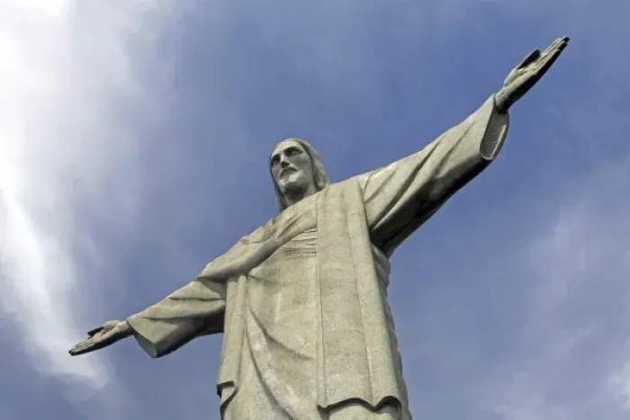 Framed Print : South America, Brazil, Rio de Janeiro. Christ the Redeemer landmark monument on Corcovado