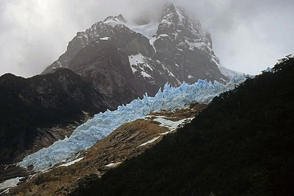 South America, Chile, Patagonia. Glaciers and fjords of the Magellenic Straights
