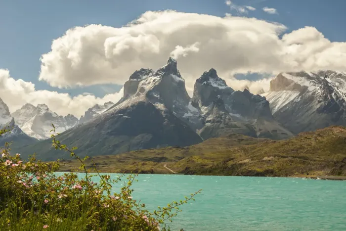 Framed Print : South America, Chile, Patagonia. Lake Pehoe and The Horns mountains Framed Print : South America, Chile, Patagonia. Lake Pehoe and The Horns mountains