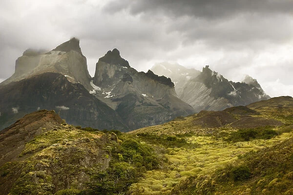 South America, Chile, Torres del Paine National Park. Cuernos del Paine are one of the grandest