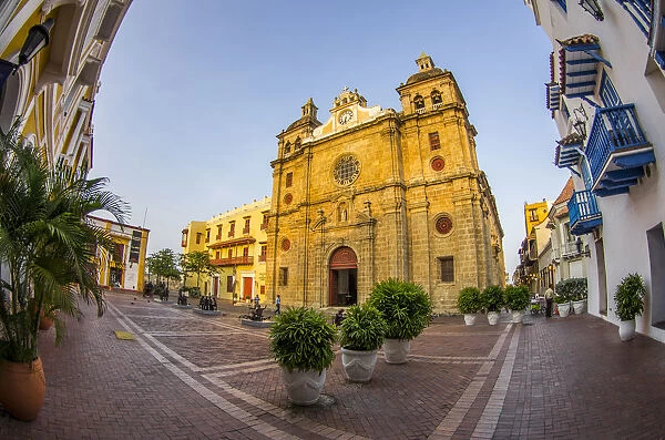 South America, Colombia, Cartagena, Historic Santuario and Iglesia de San Pedro