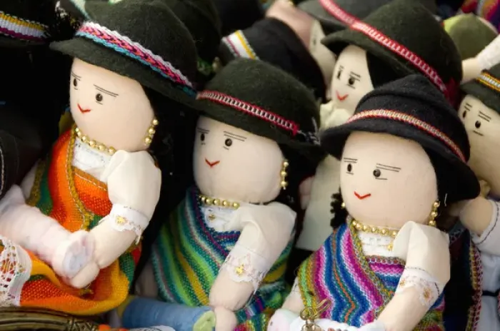 Framed Print : South America, Ecuador. Famous Otavalo Market which dates back to pre-Inca times