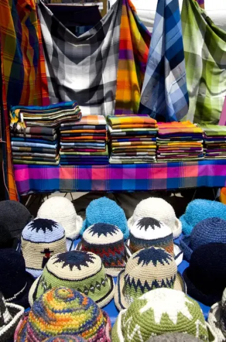 Framed Print : South America, Ecuador. Famous Otavalo Market which dates back to pre-Inca times