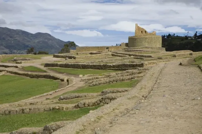 Framed Print : South America, Ecuador. Ingapirca, Temple of the Sun, also known as The Castle (El Castillo)
