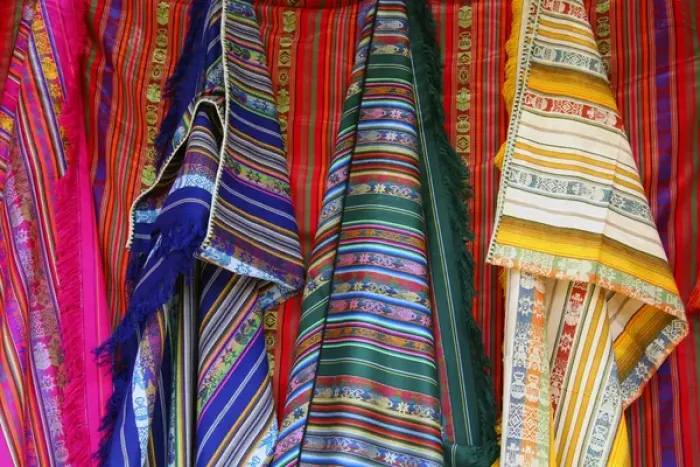 Framed Print : South America, Ecuador, Otavalo. Textiles. cloths, blankets, scarves, and hammocks Framed Print : South America, Ecuador, Otavalo. Textiles. cloths, blankets, scarves, and hammocks