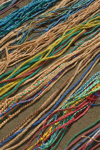 South America, Ecuador, Pujili, rope at weekly outdoor market