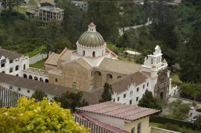 Framed Print : South America, Ecuador, Quito. Typical view from the outskirts of downtown Quito