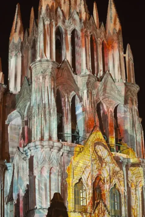 Framed Print : South America, Mexico, San Miguel de Allende. Laser light show on La Parroquia cathedral at night Framed Print : South America, Mexico, San Miguel de Allende. Laser light show on La Parroquia cathedral at night