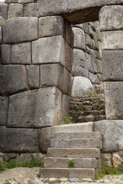 Framed Print : South America, Peru, Cuzco. Inca stone walls, stairs and door at Fort Sacsayhuaman ruins Framed Print : South America, Peru, Cuzco. Inca stone walls, stairs and door at Fort Sacsayhuaman ruins