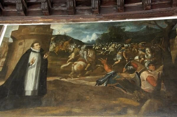 South America, Peru, Lima. Convent Santo Domingo, historic painting