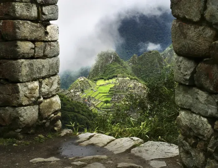 Framed Print : South America Peru Machu Picchu From Inca Trail
