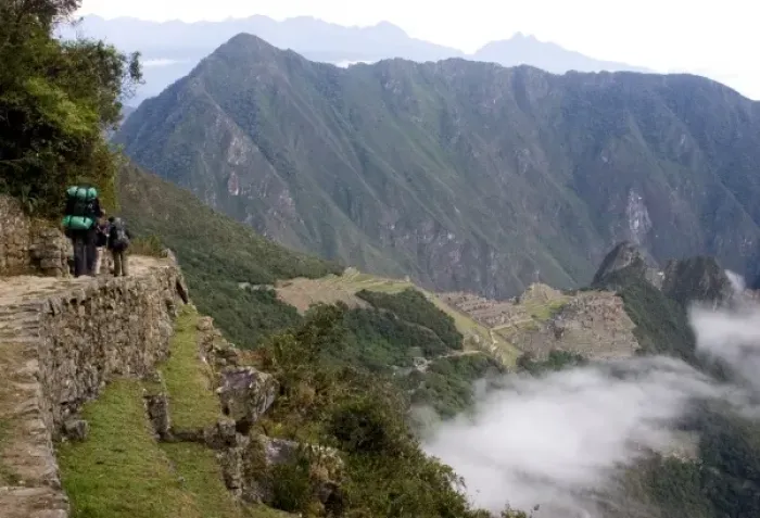 Framed Print : South America - Peru. Overall view of the lost Inca city of Machu Picchu and surroundings